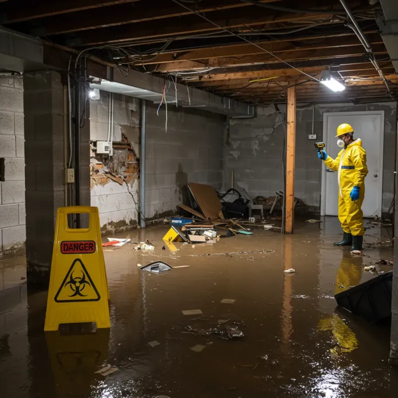 Flooded Basement Electrical Hazard in Hiawatha, IA Property